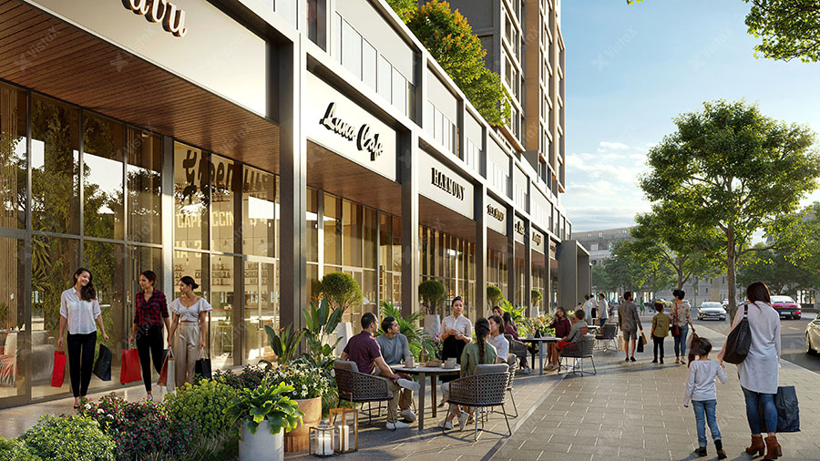 Phố thương mại khối đế